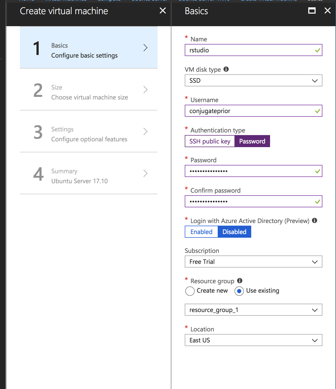 conjugateprior - Configuring Azure and RStudio for text analysis